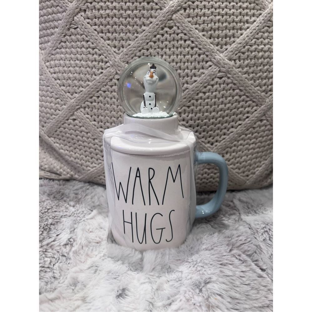 Disney x RAE Dunn Frozen Olaf Snow Globe  Warm Hugs Ceramic Mug - Picture 3 of 10